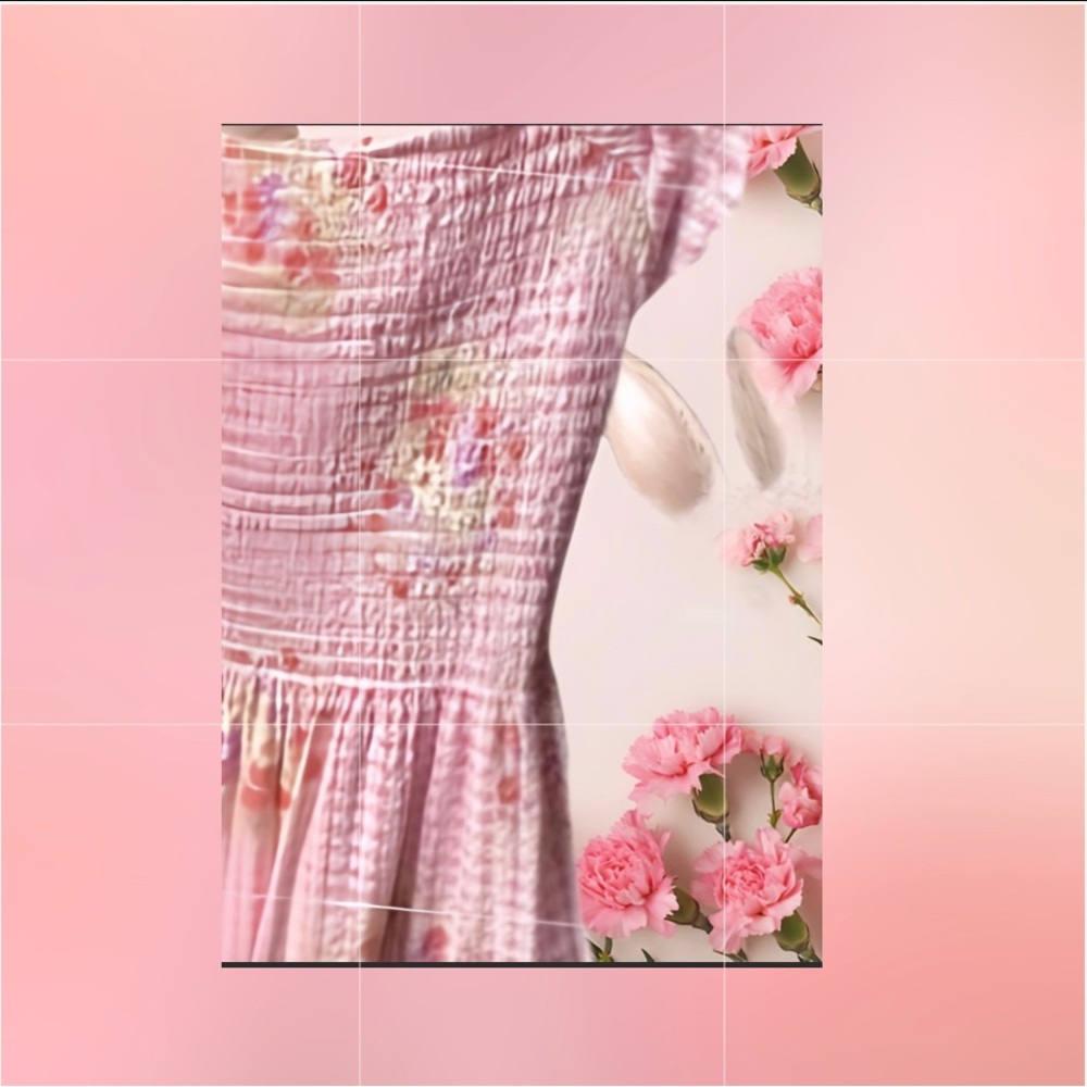 Like New!LoveShackFancy Rare & Desirable Fancy Pink Floral Midi Dress Adorable!🌸 - Picture 2 of 3